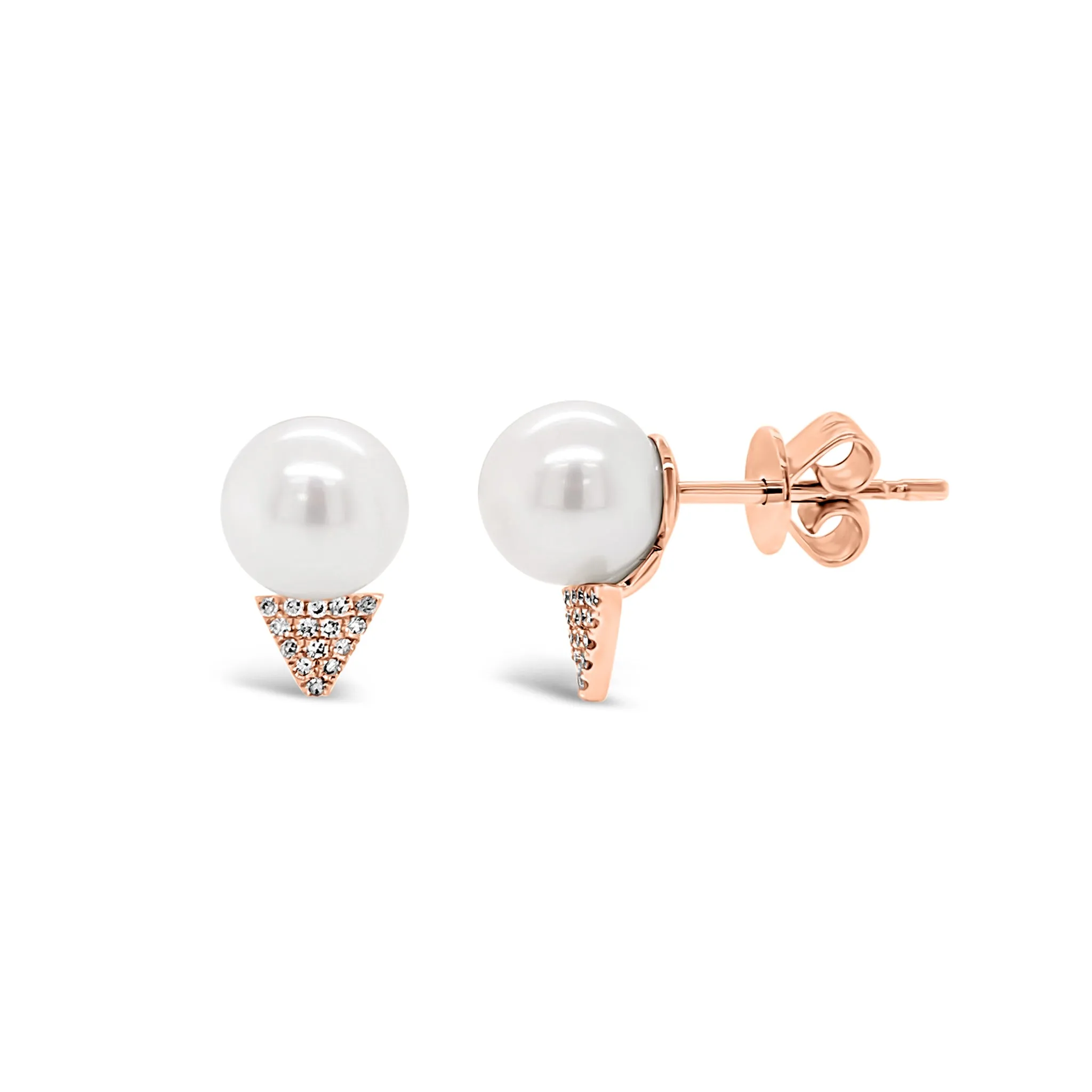 Pearl & Diamond Spike Earrings