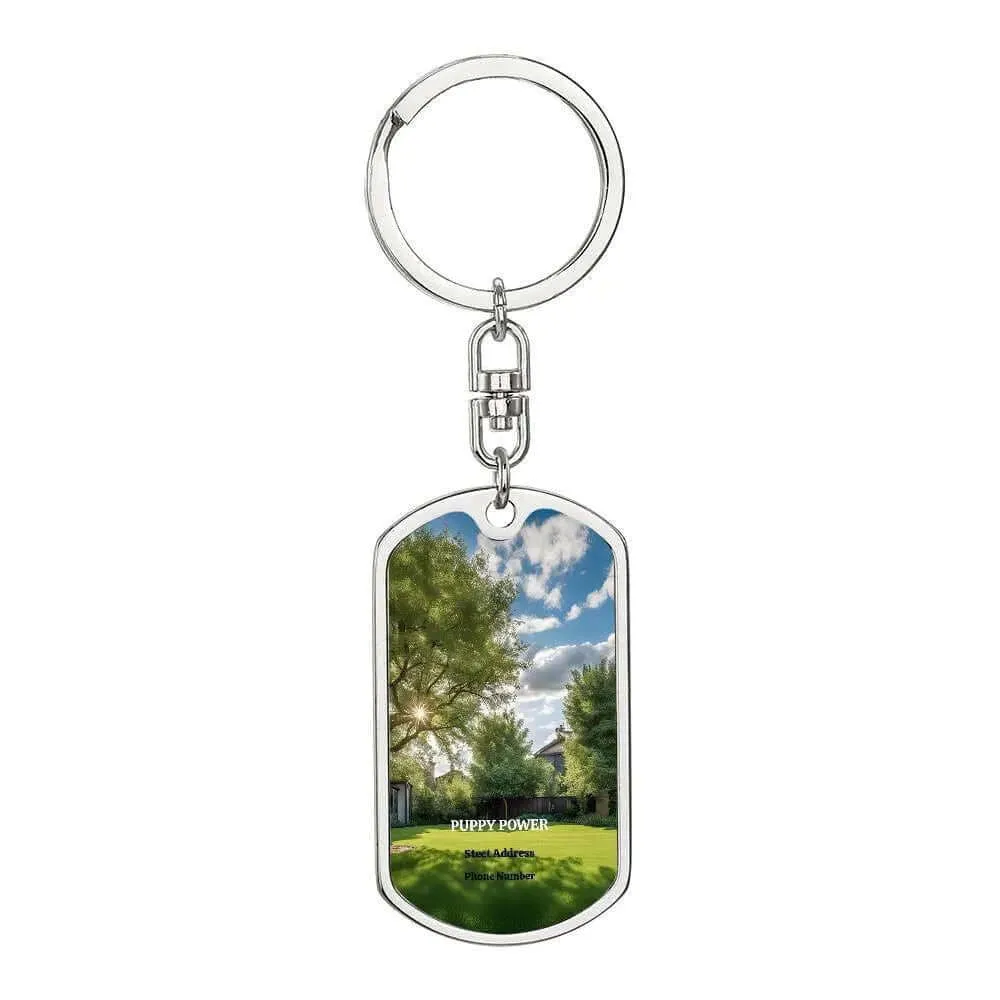 Personalized Dog Tag with Swivel Keychain