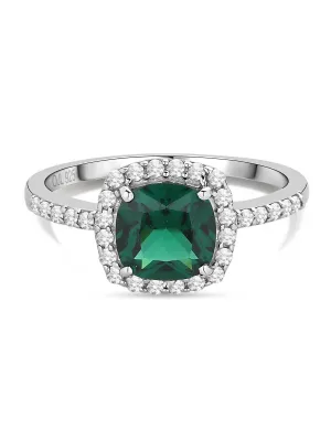 Princess Emerald American Diamond Cocktail Ring