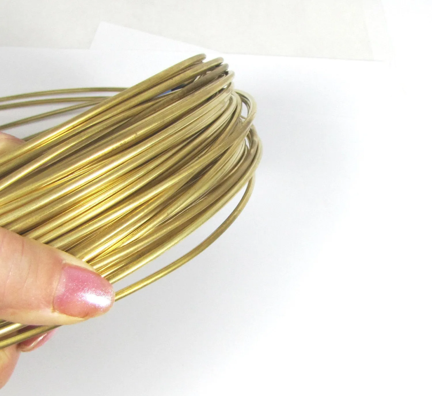 Red Brass wire, Big Round gold wire, 10 gauge wire, 10 ft of 10 gauge, cuff wire, bangle wire, gold wire, thick brass wire, red brass