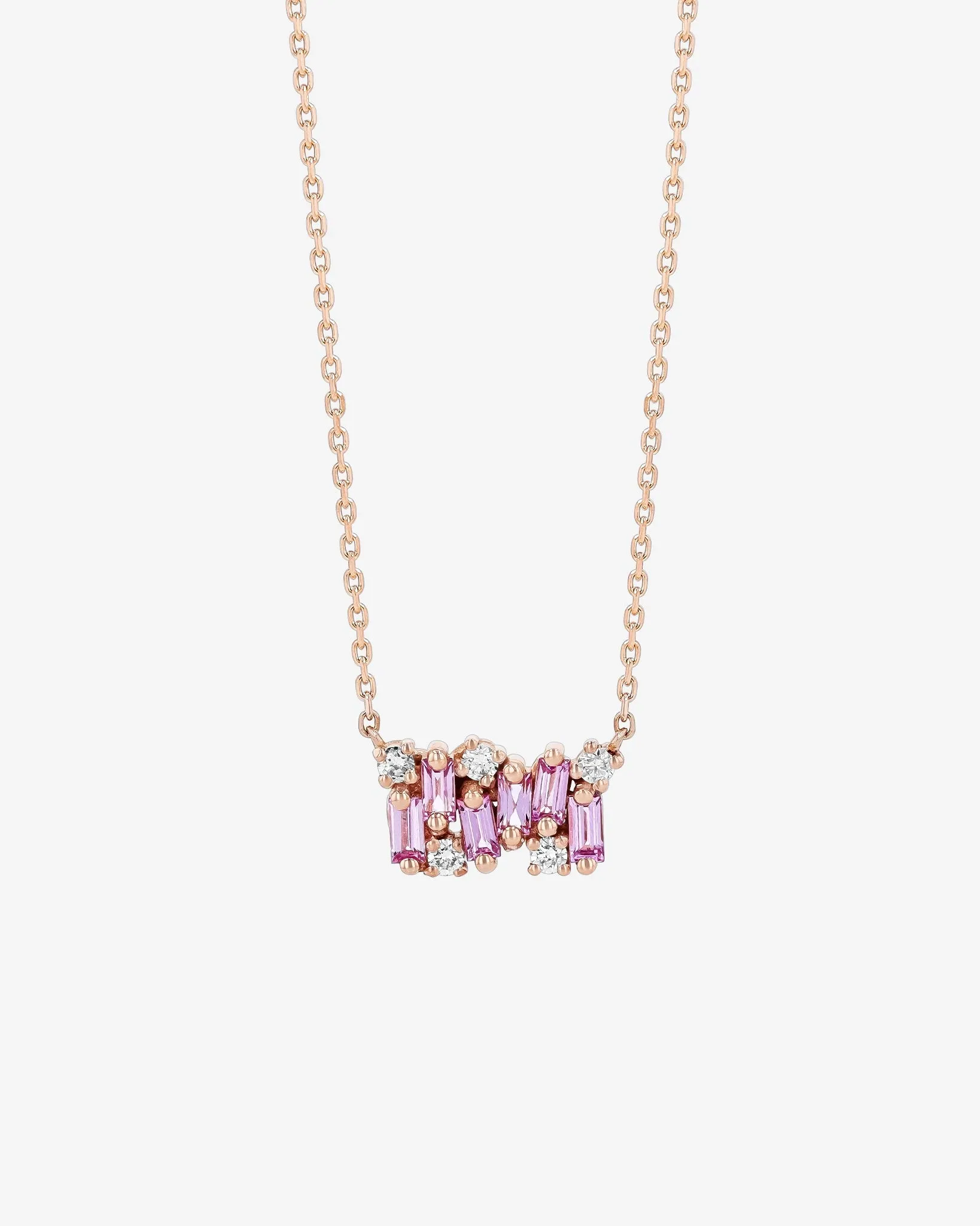 Shimmer Pink Sapphire Mini Bar Pendant