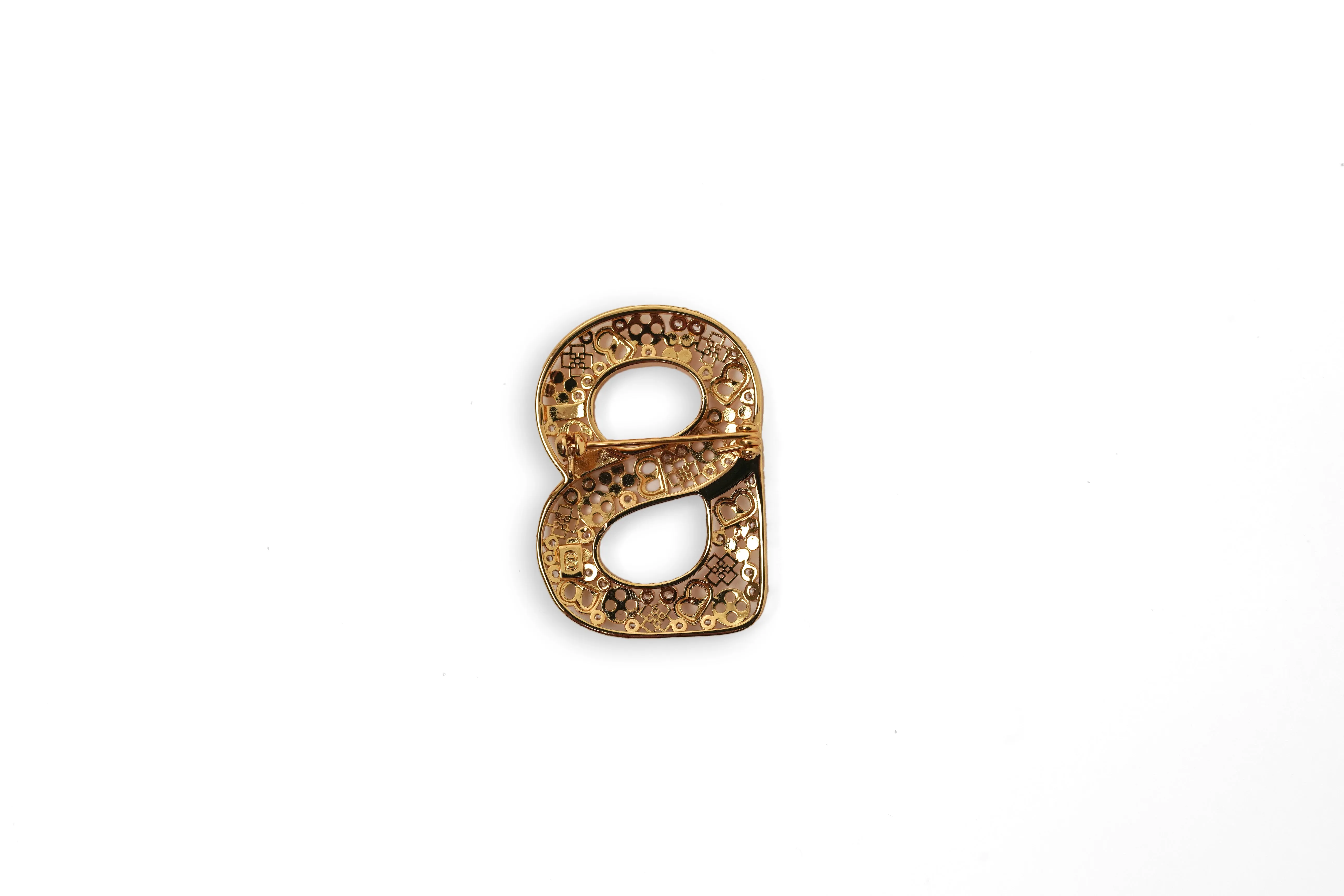 Signature Monogram Brooch - Gold