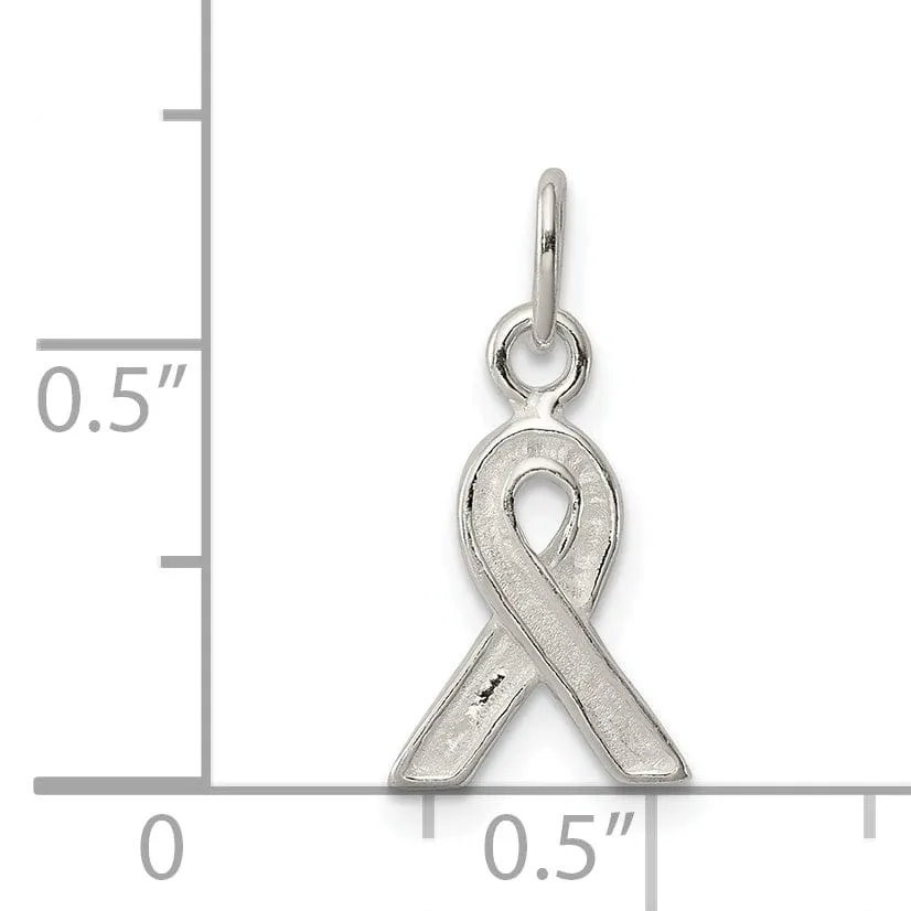 Silver Polished Awareness Charm Pendant