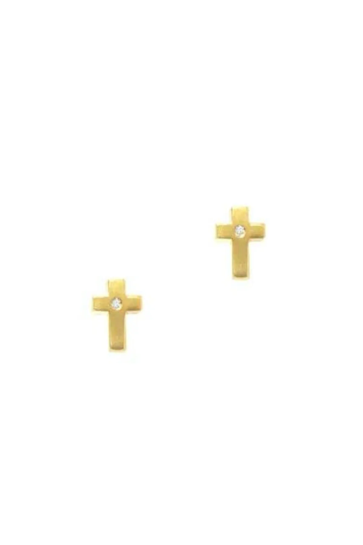 Simple Matte Cross Stud Earrings