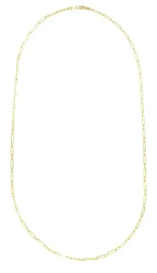 Sincerely Springer's 14k Yellow Gold 18" Paperclip Chain Necklace