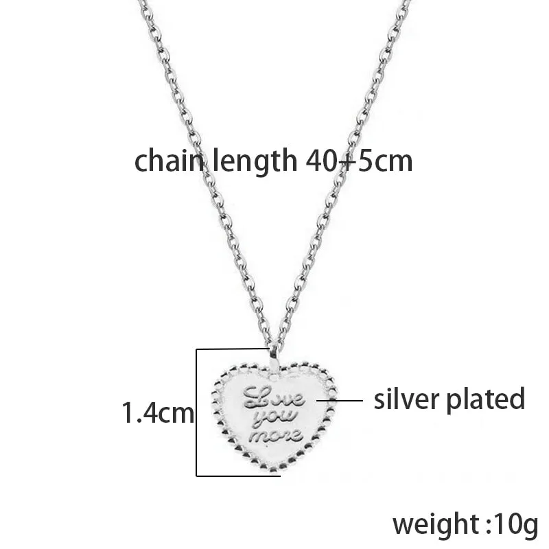 SINLEERY Simple Love Heart Charm Pendant Necklace For Women Silver Color Chain On The Neck Choker Fashion Jewelry CY014 SSB