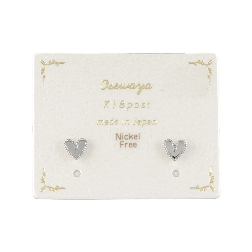 Small Heart 18K Gold Post Earrings