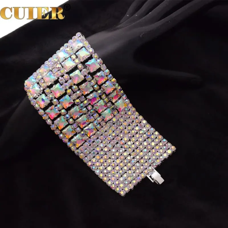 Sparkling Rhinestone Crystal Square Bracelet for Drag Queens