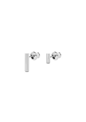 Square Stud Earrings Silver