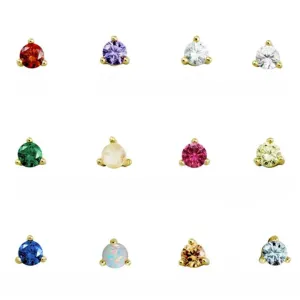 Sterling Silver Studs - Birthstones