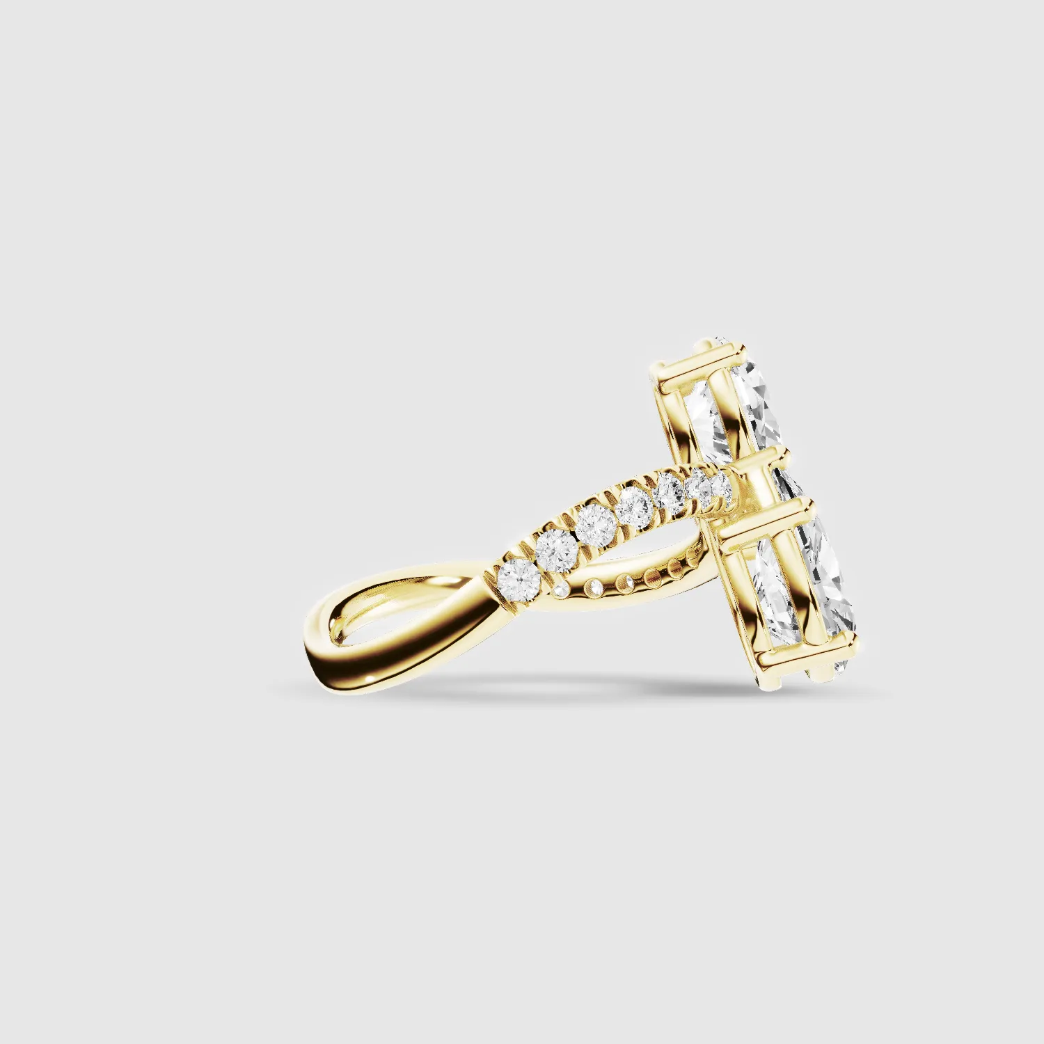 Studded Detour Ring-Pear