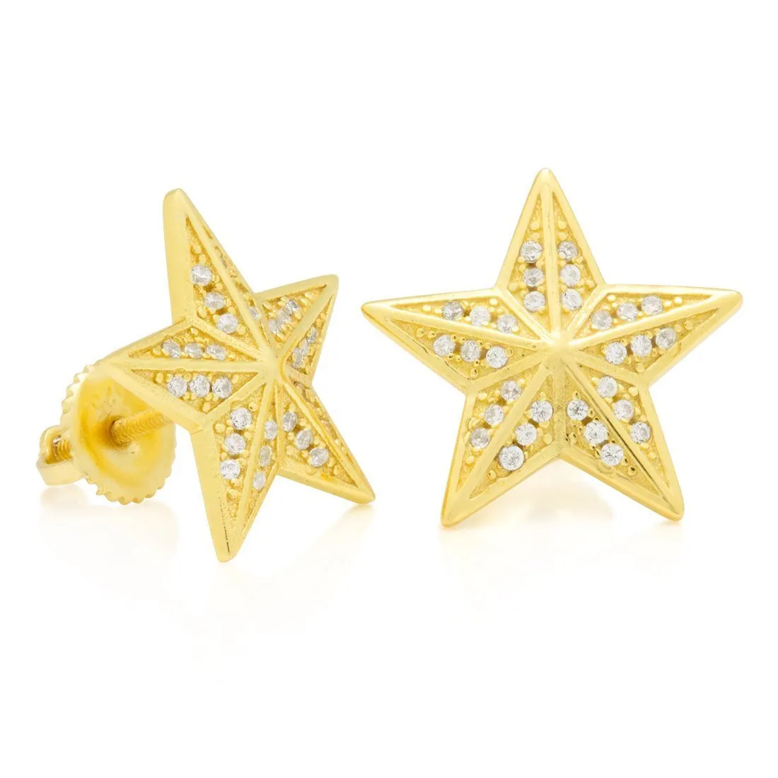 The .925 Sterling Silver Star Earrings