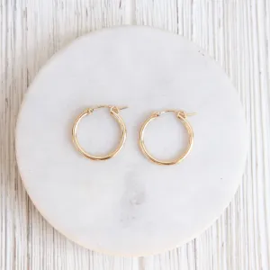 Thick 20mm Gold Filled Tube Hoops