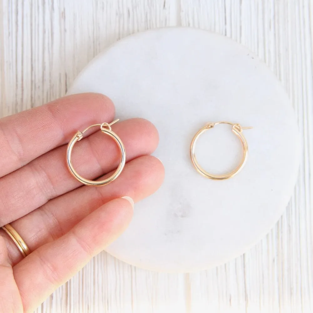 Thick 20mm Gold Filled Tube Hoops