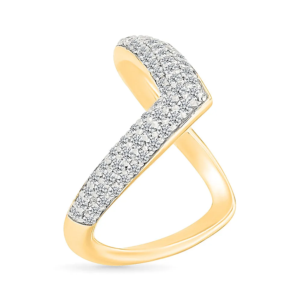 V-ery Glittering  Gold & Diamond Ring