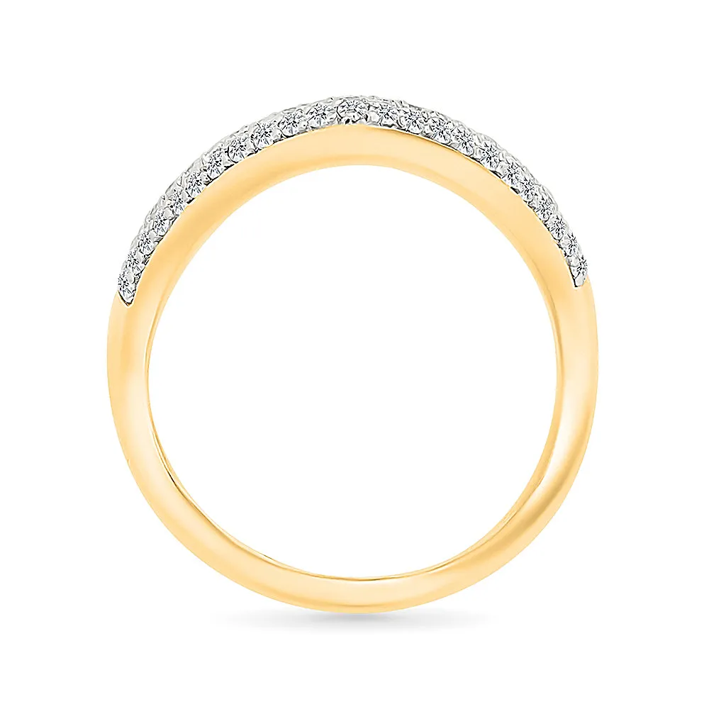 V-ery Glittering  Gold & Diamond Ring